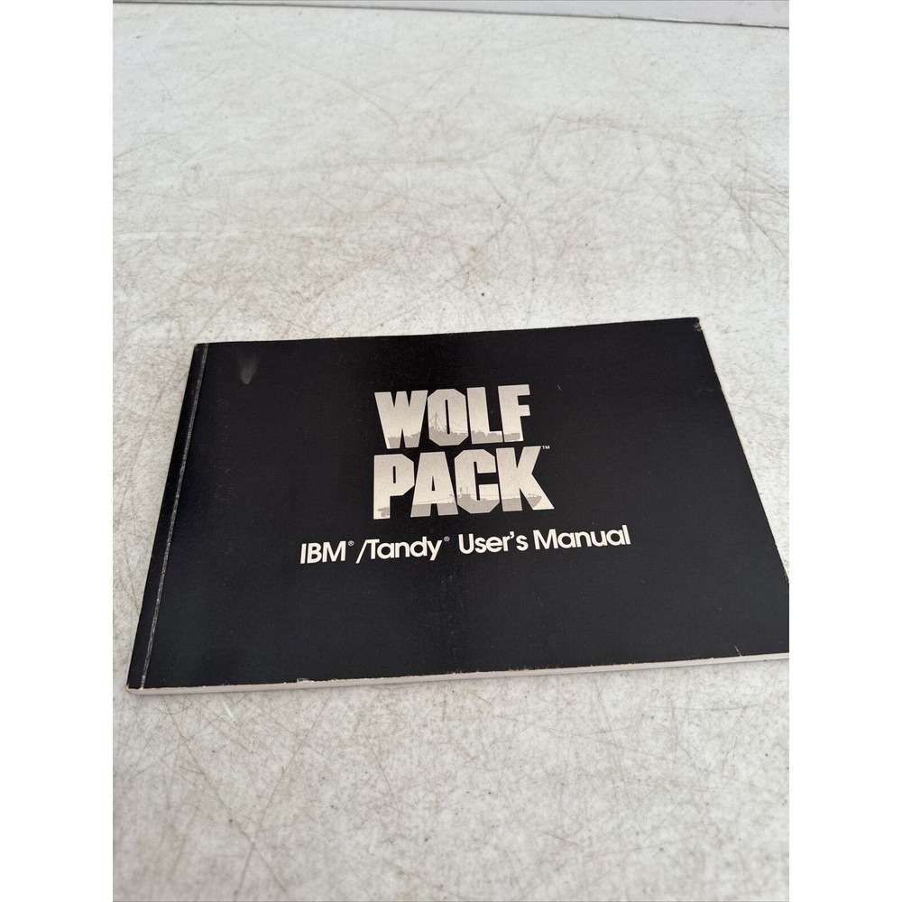 WOLF PACK - 1990 IBM/Tandy PC Computer Floppy Video Game Manual Only WW2 Navy